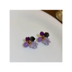 Kõrvarõngad Violet flower earrings