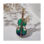 Pross Violin with a butterfly brooch