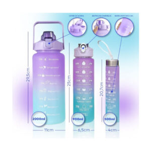 Veepudelid Water bottle Water bottle ombre 3in1