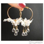 Kõrvarõngad White flower earrings 2