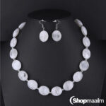 Kaelakee ja kõrvarõngad White necklace set