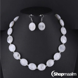 Kaelakee ja kõrvarõngad White necklace set