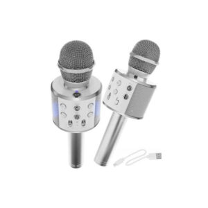 Karaoke mikrofon Wireless microphone silver