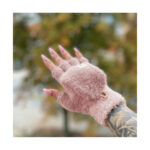 Kindad - sõrmeotsteta kindad Women's fingerless gloves pink