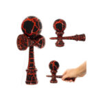 Kendama Wooden skill game - red