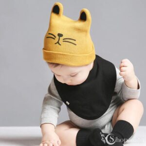 Laste müts Yellow meow