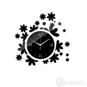 Seinakell Black flower clock
