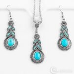 Kaelakee ja kõrvarõngad Blue vintage set