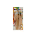 Pintslite komplekt Brushes wood natural 12 pcs