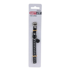Kaelarihm Cat collar diamonds black 30 x 1,3 cm