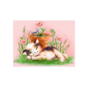 Teemanditikand / mosaiik-pilt 5d kitten & mouse 40*30 cm ML