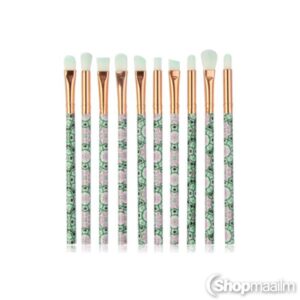 Meigipintslite komplekt Make up brushes green