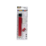 Harilikud pliiatsid Pencil set wood/rubber 6 pcs