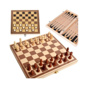 Male, kabe ja triktrak 3in1 game Chess game checkers triktrak