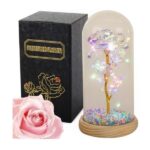 LED taustvalgustusega igavene roos Everlasting rose in glass led luminous glass box