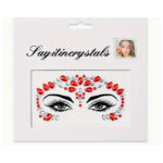 Kleepsud näole Face sticker red silver