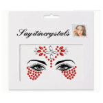 Kleepsud näole Face sticker red silver 2