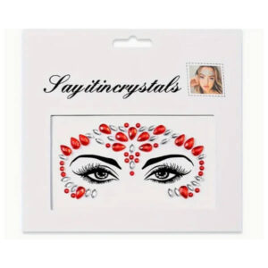 Kleepsud näole Face sticker red silver