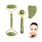 Rullide komplekt näomassaažiks Jade facial massager roller set