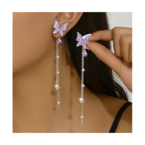Kõrvarõngad Purple butterflies earrings