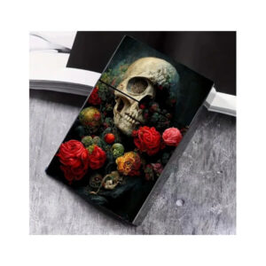 Suitsupaki ümbris Skull and flowers cigarette case