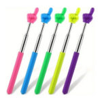 Pick me pulk Väljatõmmatav värviline osuti Telescopic pointer pen