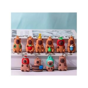 Kapübaara võtmehoidjate komplekt Capybara keychains 5 pcs
