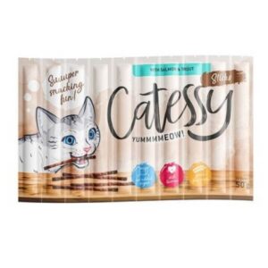 Kassi maiuspulgad 10 x 5 g Catessy Sticks lõhe ja forell