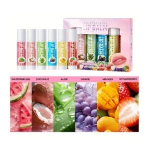Huulepalsamite komplekt puuviljamaitsetega Lip balm fruit 6 pcs
