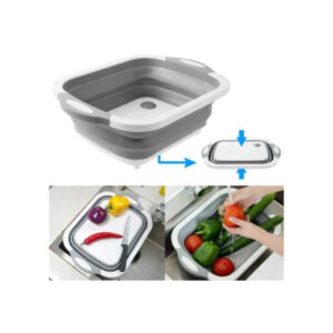 Kokkupandav kauss äravooluga + lõikelaud Silicone bowl - cutting board