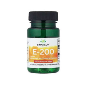 E-vitamiin 90 mg (200 RÜ) 60 pehmet geeli Swanson