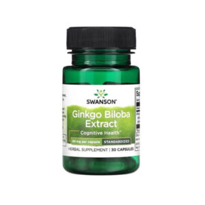 Ginkgo Biloba ekstrakt Standardized 60 mg 30 kapslit Swanson