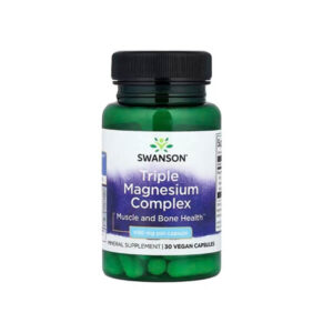 Kolmekordne magneesiumikompleks 400 mg 30 vegankapslit Swanson