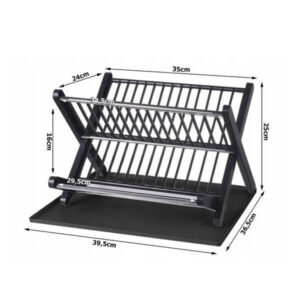 Two-Tier Folding Dish Drying Rack 
