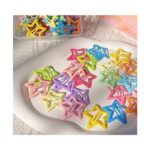 Värvilised tähekujulised juukseklambrid Multicolored star shaped hair clips