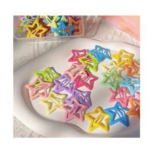 Värvilised tähekujulised juukseklambrid Multicolored star shaped hair clips