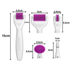 Derma rull – mikronõel mesoteraapia näole, kaelale ja kehale, 6-ühes komplekt