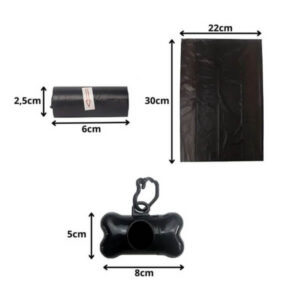 Suņu fekāliju maisiņi – 50 ruļļi + maisiņu turētājs