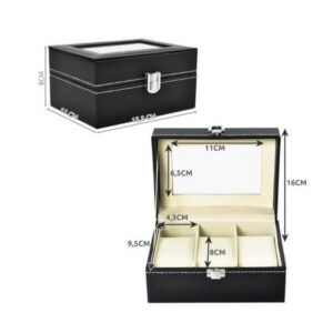 Elegants pulksteņu un juvelierizstrādājumu organizators – ar 3 nodalījumiem