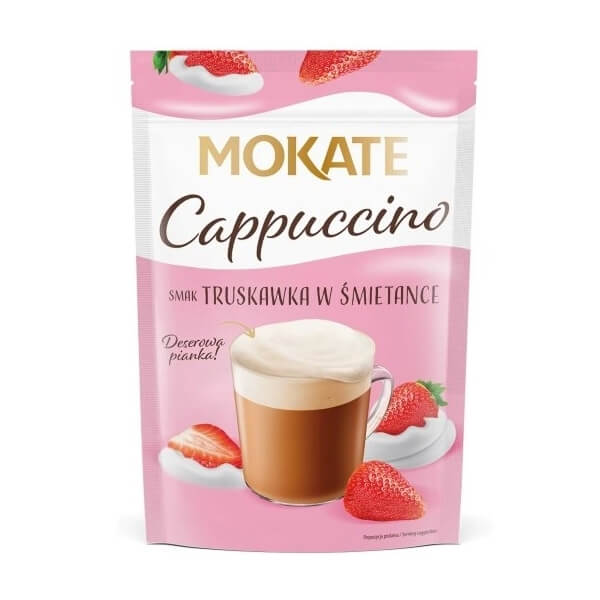 Mokate kapučīno ar zemeņu un krējuma garšu 110 g Mokate kapučīno ar zemeņu un krējuma garšu 110 g