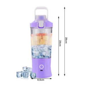 Juhtmevaba USB smuutiblender jääpurustajaga, lilla (600 ml)