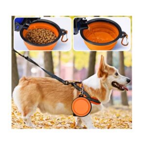 Silikoonist kokkupandav kauss koertele ja kassidele – 800 ml, karabiiniga