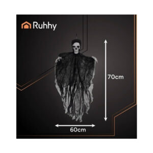 Pakabinama skeleto dekoracija – juoda, 70 cm