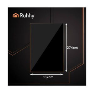 Dekoratīvs folijas galdauts – melns, 137×274 cm, ūdensnecaurlaidīgs un traipu izturīgs