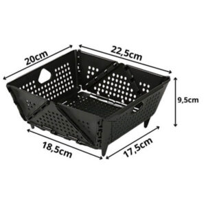 Puuvilja- ja köögiviljakorv / kurn / kokkupandav alus (plastikust)