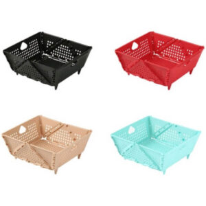 Puuvilja- ja köögiviljakorv / kurn / kokkupandav alus (plastikust)
