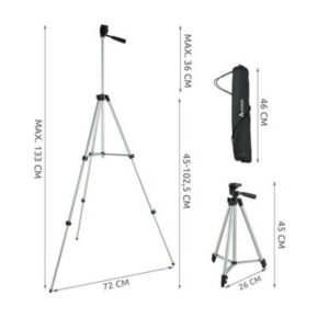 Tripod for Phones and Cameras (with 1/4” Thread + Remote Control)