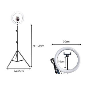 LED ring light + phone holder + 100 cm tripod (3 light modes)