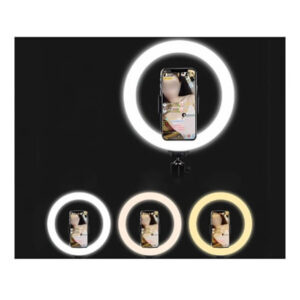 LED ring light + phone holder + 100 cm tripod (3 light modes)