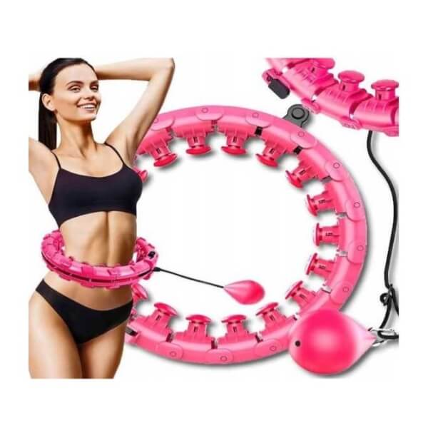 Weighted hula hoop pink Массажный хула-хуп с утяжелением